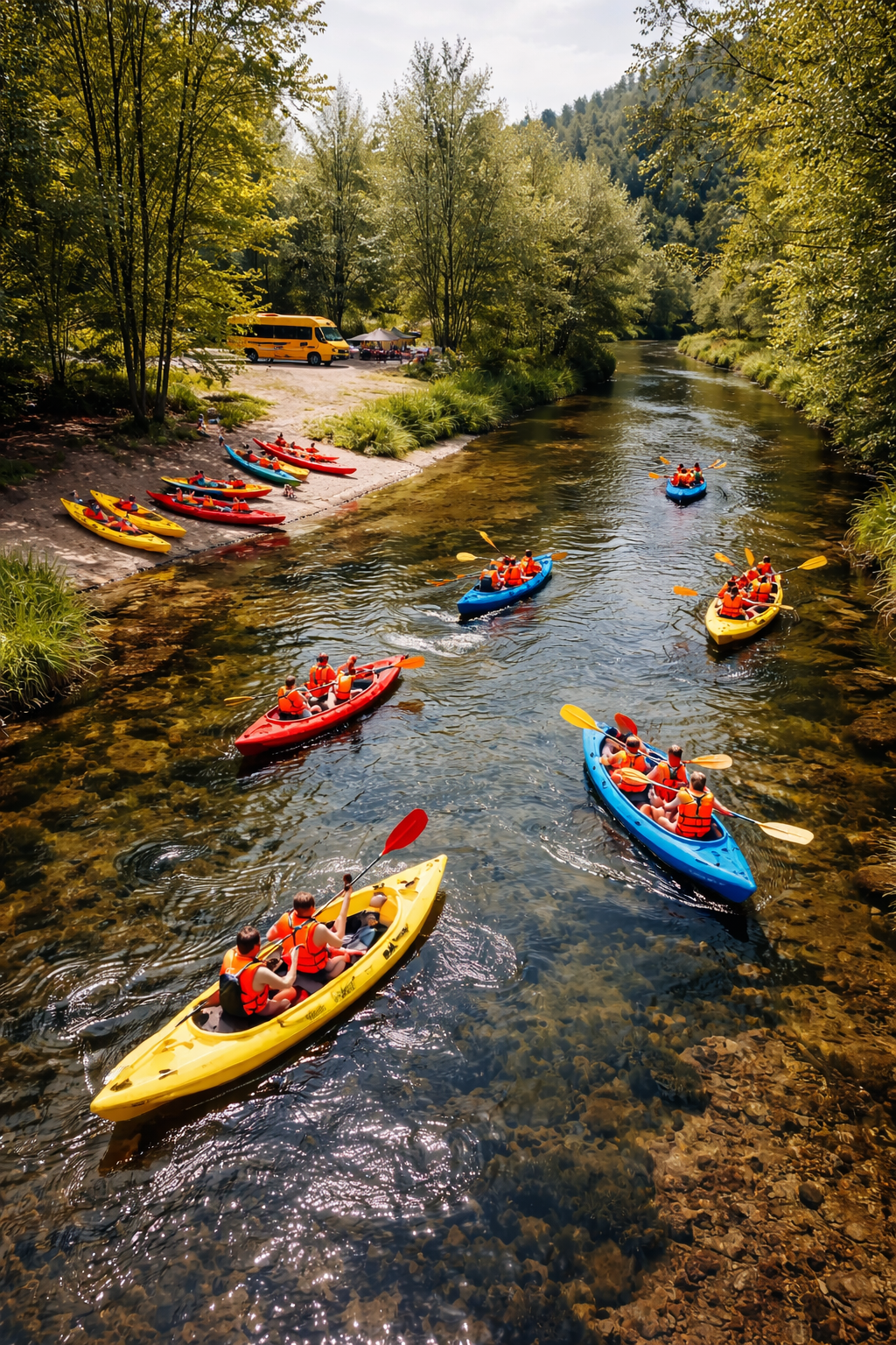 Spływ kajakowy dla szkół nad rzeką Nida – bezpieczna wycieczka szkolna